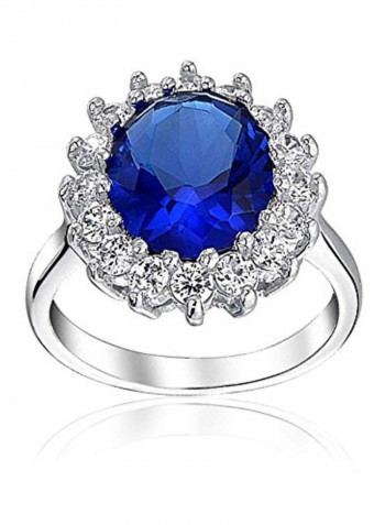 Sterling Silver Cubic Zirconia Studded Ring