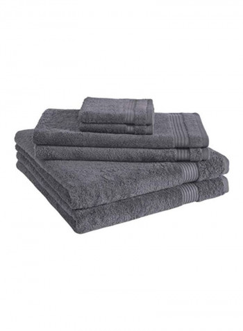 6-Piece Turkish Towel Set Grey