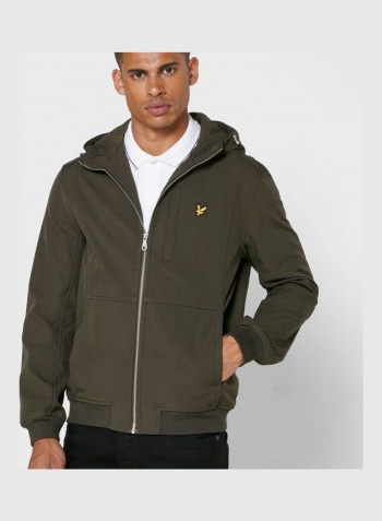 Logo Hooded Jackets أخضر