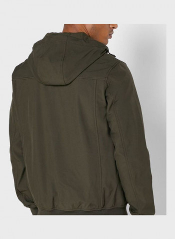 Logo Hooded Jackets أخضر
