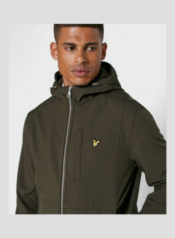 Logo Hooded Jackets أخضر