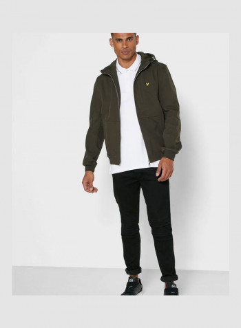 Logo Hooded Jackets أخضر