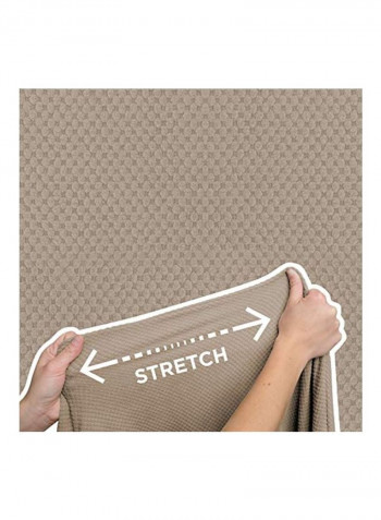 2-Piece Arm Chair Slipcover Brown 32x43inch