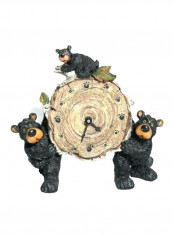 Bear With Cub Wall Clock Grey/Green/Beige 8inch reviews Bear With Cub Wall Clock Grey/Green/Beige 8inch