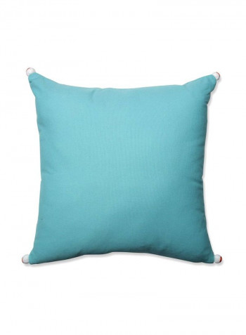 Embroidered Throw Pillow Blue/Orange/White 18x18inch