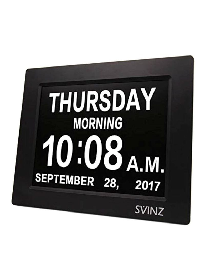 3 Alarms Dementia Clock Black 5.55x4.2inch