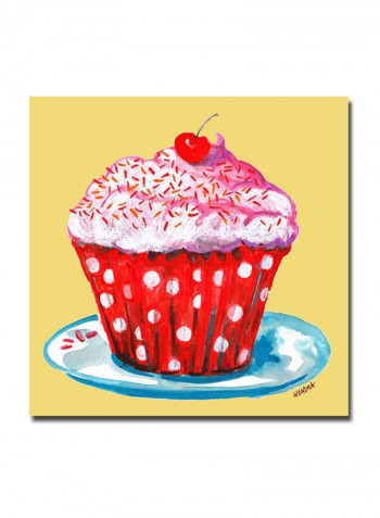 Cupcake Canvas Wall Art Multicolour 24 x 24inch