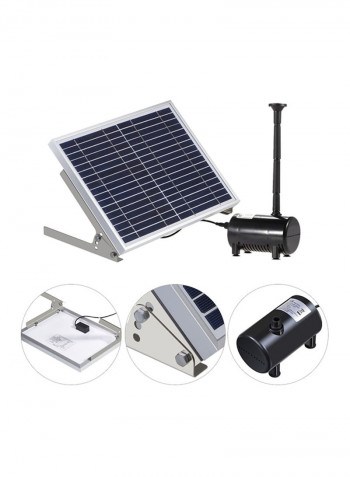 Decorative Solar Landscape Fountain Black