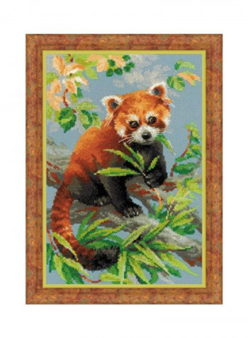 Red Panda Counted Cross Stitch Kit Brown/Black/Green