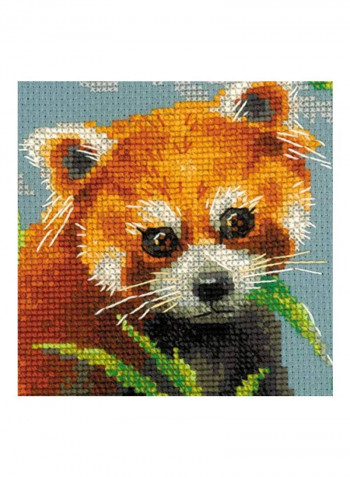 Red Panda Counted Cross Stitch Kit Brown/Black/Green