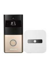 WiFi Video Door Phone With Indoor Doorbell Gold/Black