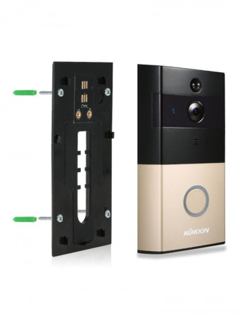 WiFi Video Door Phone With Indoor Doorbell Gold/Black