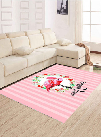 Flamingo Printed Living Room Mat Multicolour 80 x 120centimeter