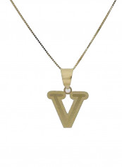 Chain Necklace With Alphabet Pendant
