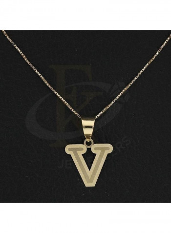 Chain Necklace With Alphabet Pendant