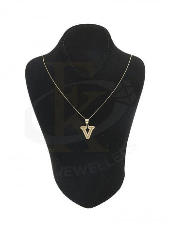 Chain Necklace With Alphabet Pendant