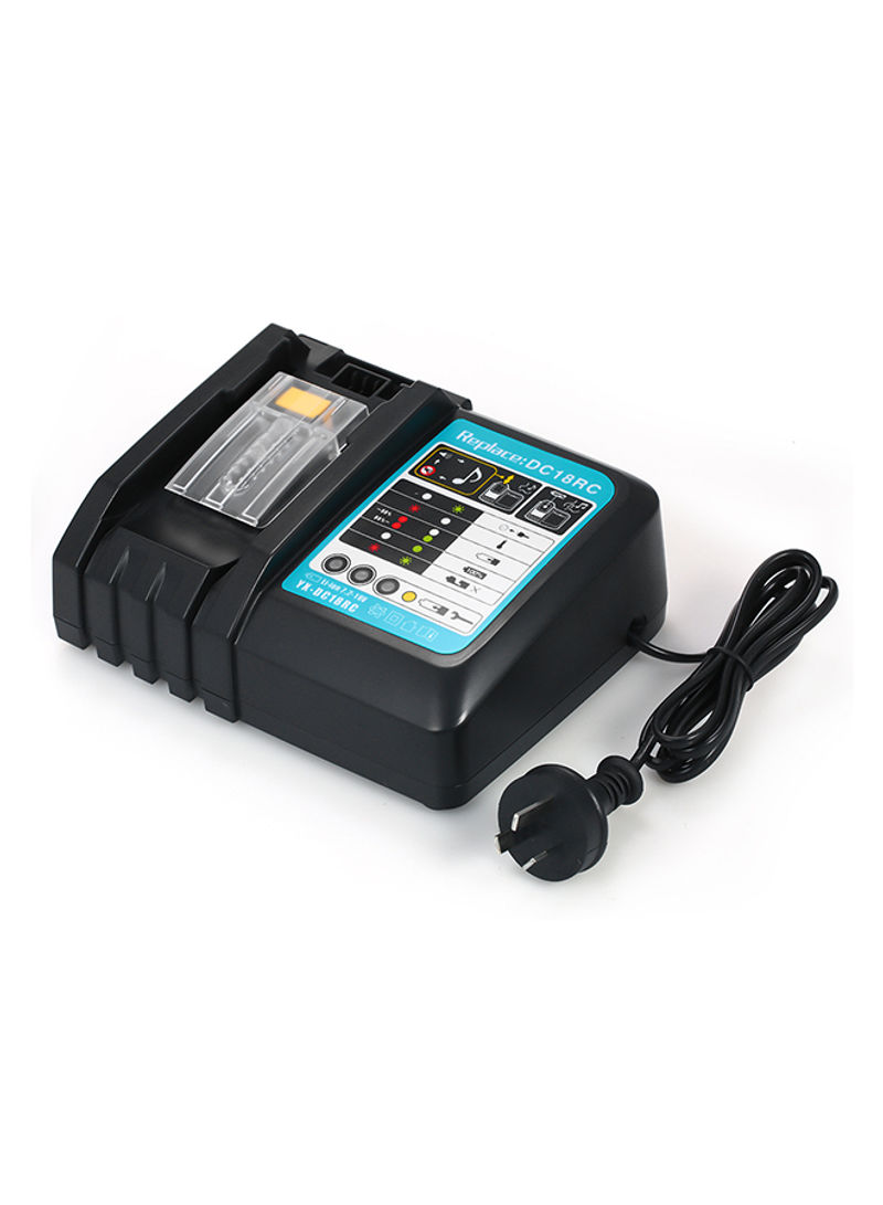Power Tool Battery Chargers DC18RC T Battery Charger for All Makita 14.4V-18V Lithium Battery BL1430 BL1830 BL1840 BL1850 BL1815 BL1440 US Plug Fast Charger Suitable for Makita Power Adapter black 11.6x9.2x7.2cm