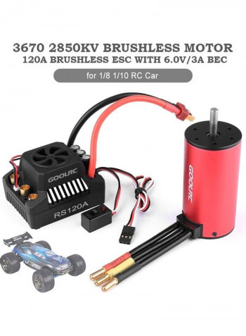 Brushless Motor And 120A Brushless Splash-Proof Electronic Speed Controller