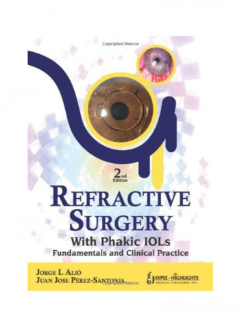 Refractive Surgery Withphakiciols Hardcover English by Jorge L. Alió - 41212