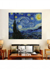 5D Diamond Embroidery Van Gogh Starry Night Painting Multicolour 51x69cm