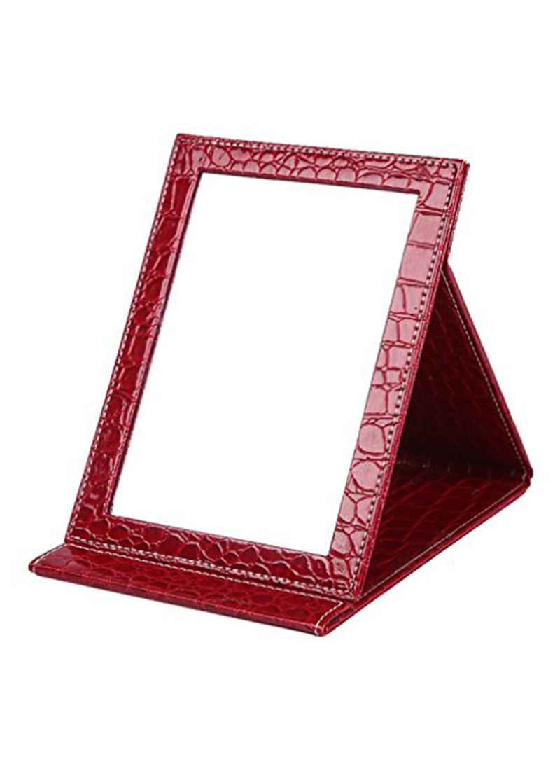Desktop Large Folding Cosmetics Mirrors Red