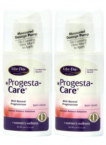 2-Piece Progesta-Care With Natural Progesterone Body Cream 4ounce
