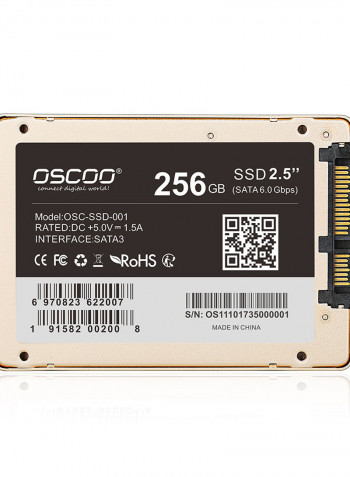 OSCOO SATA III Disk for PC Laptop Desktop 256GB Gold