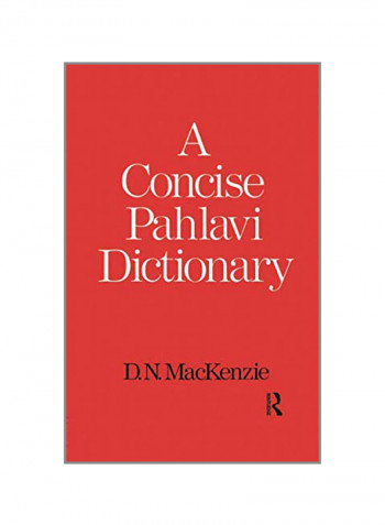 A Concise Pahlavi Dictionary Paperback