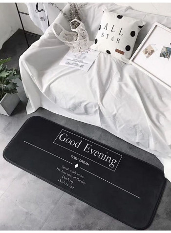 Comfortable Rectangle Floor Mat Black 50x170centimeter