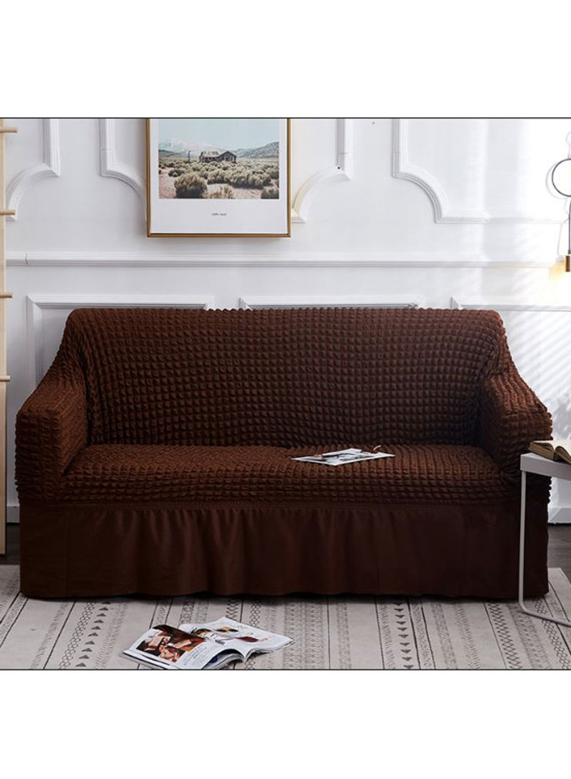 Creative Solid Sofa Slipcover Brown 230-300centimeter