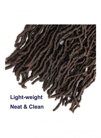 6-Piece Crochet Hair Extensions Brown 18inch