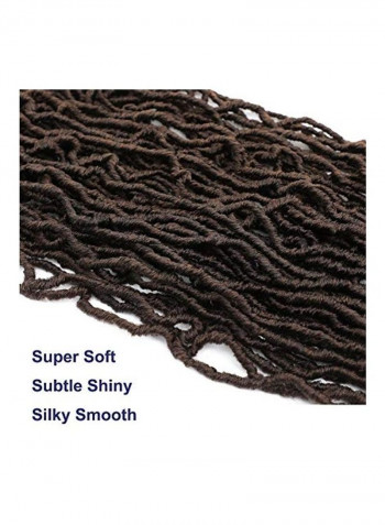 6-Piece Crochet Hair Extensions Brown 18inch