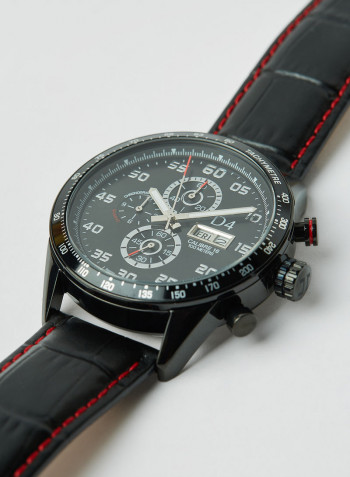 Men's Leather Analog Watch D103029STL