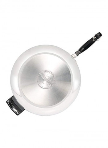 Stainless Steel Saute Pan With Lid Silver/Black 19.1x11.5x7inch