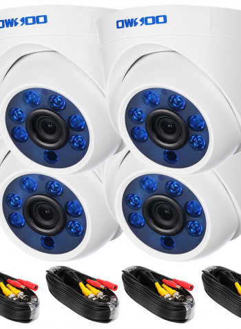 4 Piece 720P 1500TVL AHD Indoor Dome CCTV Camera