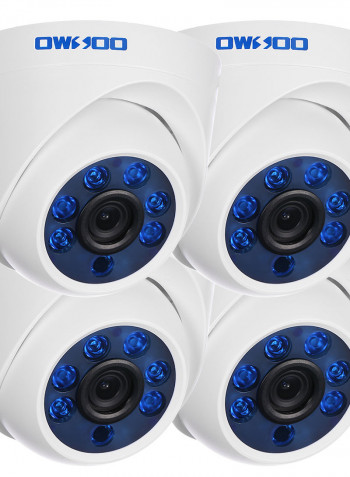 4 Piece 720P 1500TVL AHD Indoor Dome CCTV Camera