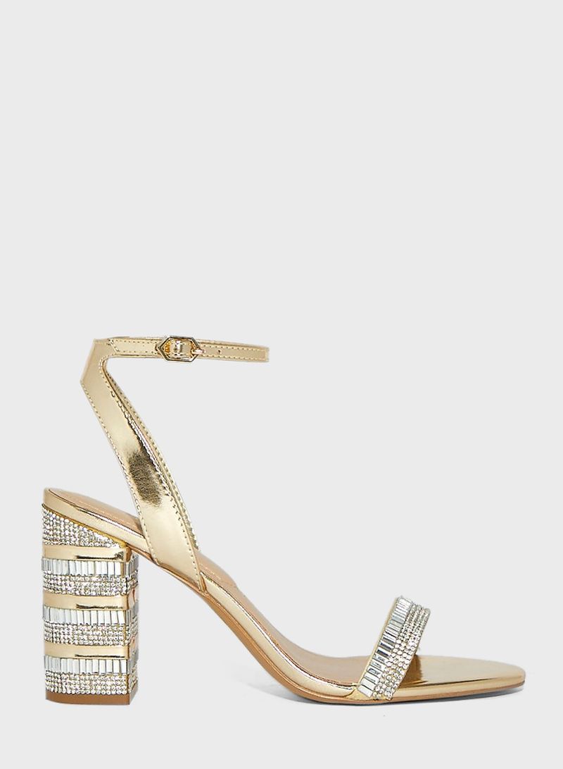 Alhamra High Heeled Sandals Gold/Silver