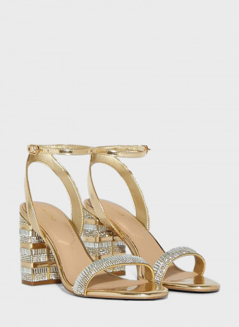 Alhamra High Heeled Sandals Gold/Silver