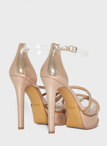 Carani High Heel Sandals Rose Gold