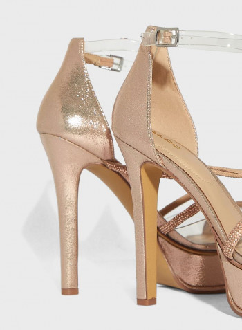 Carani High Heel Sandals Rose Gold