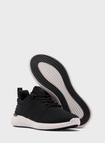 Mesh Lace-Up Training Sports Shoes Black