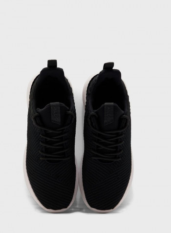 Mesh Lace-Up Training Sports Shoes Black