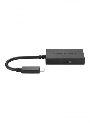 USB To HDMI Plus Power Adapter 7.72inch Black