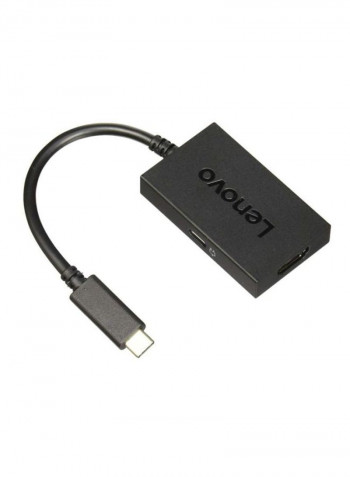 USB To HDMI Plus Power Adapter 7.72inch Black
