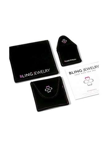 2-Piece 925 Sterling Silver Stone Studded Ring Set