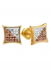 18 Carat Yellow Gold Plated Sterling Silver Diamond Kite Shape Stud Earring reviews 18 Carat Yellow Gold Plated Sterling Silver Diamond Kite Shape Stud Earring