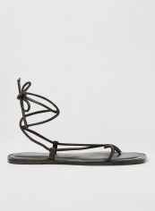 Adravia Tie-Up Flat Sandals Black reviews Adravia Tie-Up Flat Sandals Black