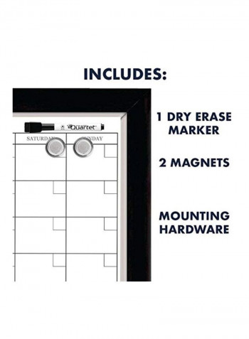 Magnetic Whiteboard And Cork Board White/Black