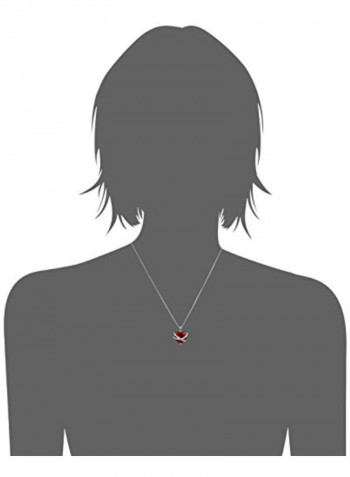 Sapphire Wrap Heart Pendant Necklace