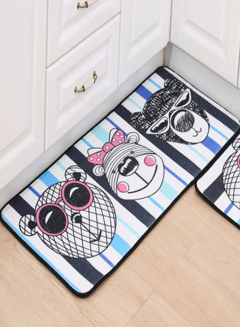 Cute Cartoon Printed Anti-Skid Floor Mat Multicolour 50 x 160centimeter